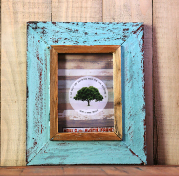 15cm x 20cm Hout Fotoraam (Blou)